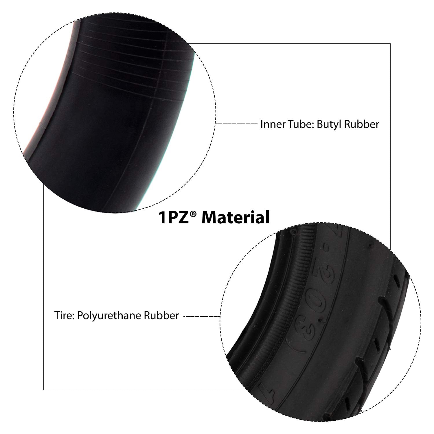 1Pz Er5-T02 Set Of 12-1/2''X2-1/4'' (12.5 X 2.25) Tire & Inner Tube For Razor Pocket Mod Bella Betty Bistro Daisy Hannah Sweet P
