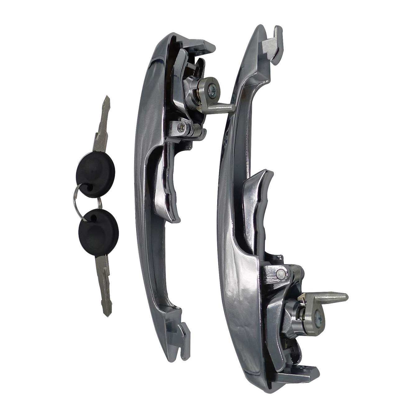 Dasparts Door Handle Kit Pair Chrome 113898205M For Vw Beetle 1968-1977 For Vw Super Beetle 1971-1979