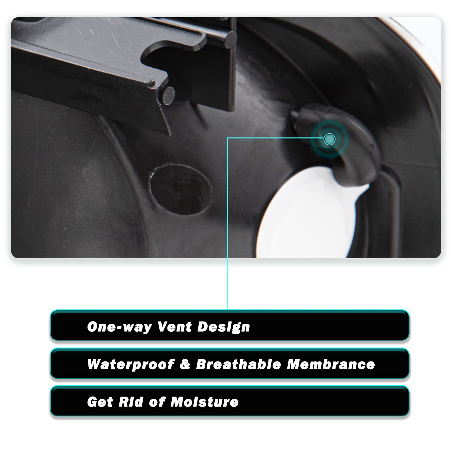 Tusdar Headlight Assembly Compatible With 97-03 Ford F150 / 04 Ford Heritage / 97-02 Ford Expedition / 97-99 Ford F250 W/Corner Lights 4Pcs, Black Housing With Clear Reflector