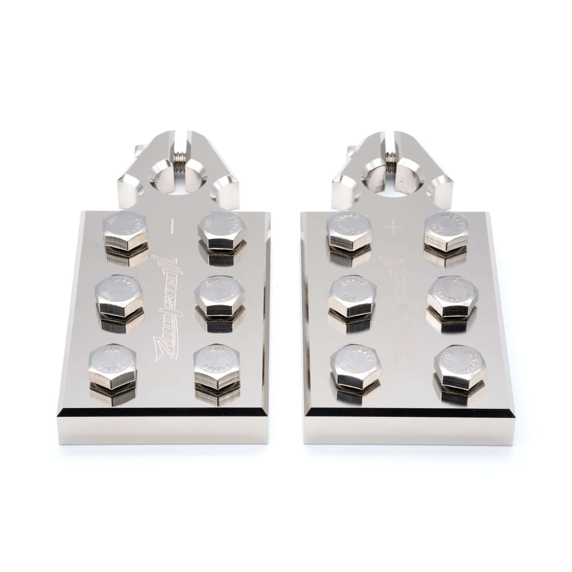 Pair 6 Spot Sae Top Post Flat Lug Style Battery Terminal Distribution Blocks
