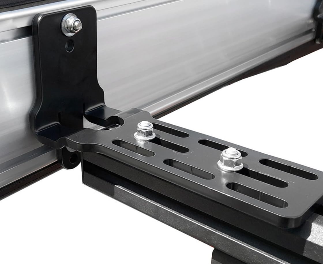 Overland Vehicle Systems Nomadic Awning Bracket Kit For 270, & 180 - Set Of 3 Heavy Duty Steel Brackets - Set Of 2 Tension Straps - Mounting Hardware Included