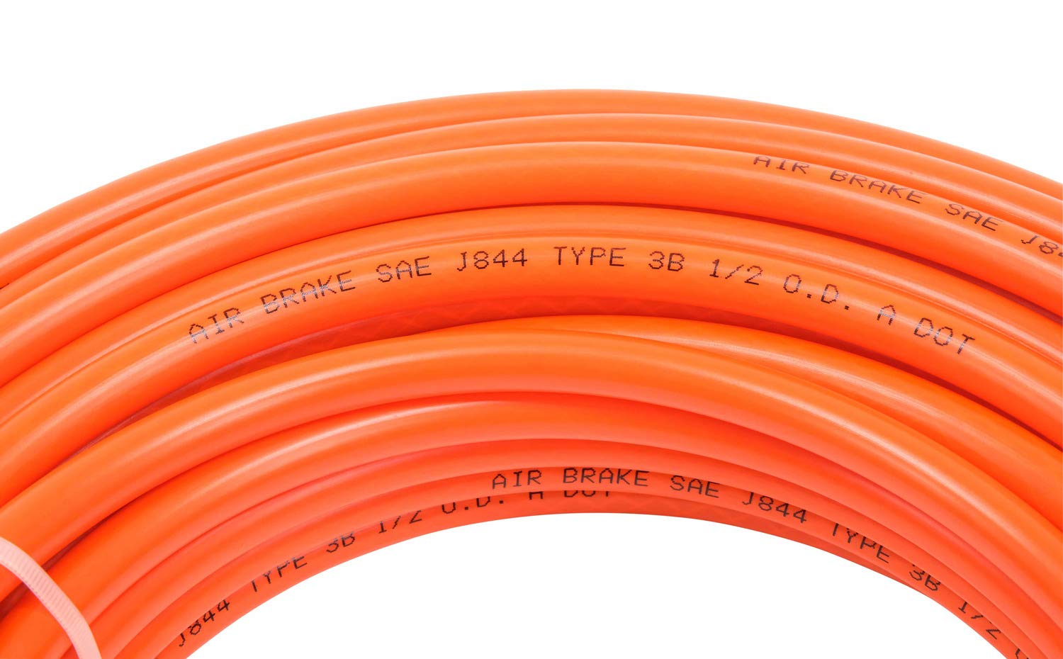 Mytee Products 3/8'' OD x 100' Orange SAE J844 Nylon Air Brake Tubing DOT Approved | Pneumatic Nylon Air Line Hose for Air Brake