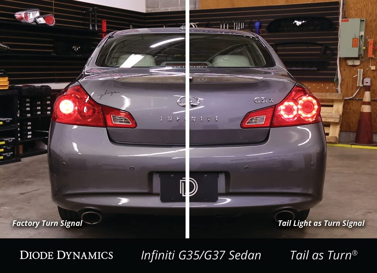 Diode Dynamics Tail As Turn Led Module For Infiniti G37 Sedan 2009-2013, Converts Tail Lights To Turn Signal, Plug-And-Play Inst