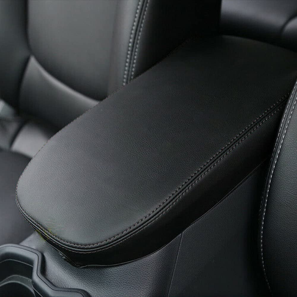 INTGET Center Console Armrest Cover for Toyota RAV4 Accessories 2024 2023 2022 2021 2020 2019 Leather Middle Console Lid Cover P