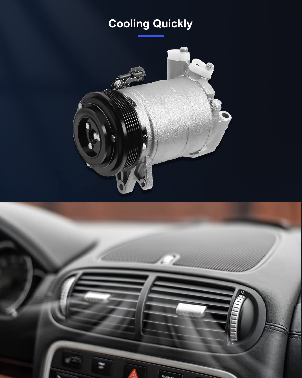 Eccpp A/C Compressor 2002-2006 For Nissan Altima 2004-2008 For Nissan Maxima 3.5L Ac Compressor Pump Dks17D