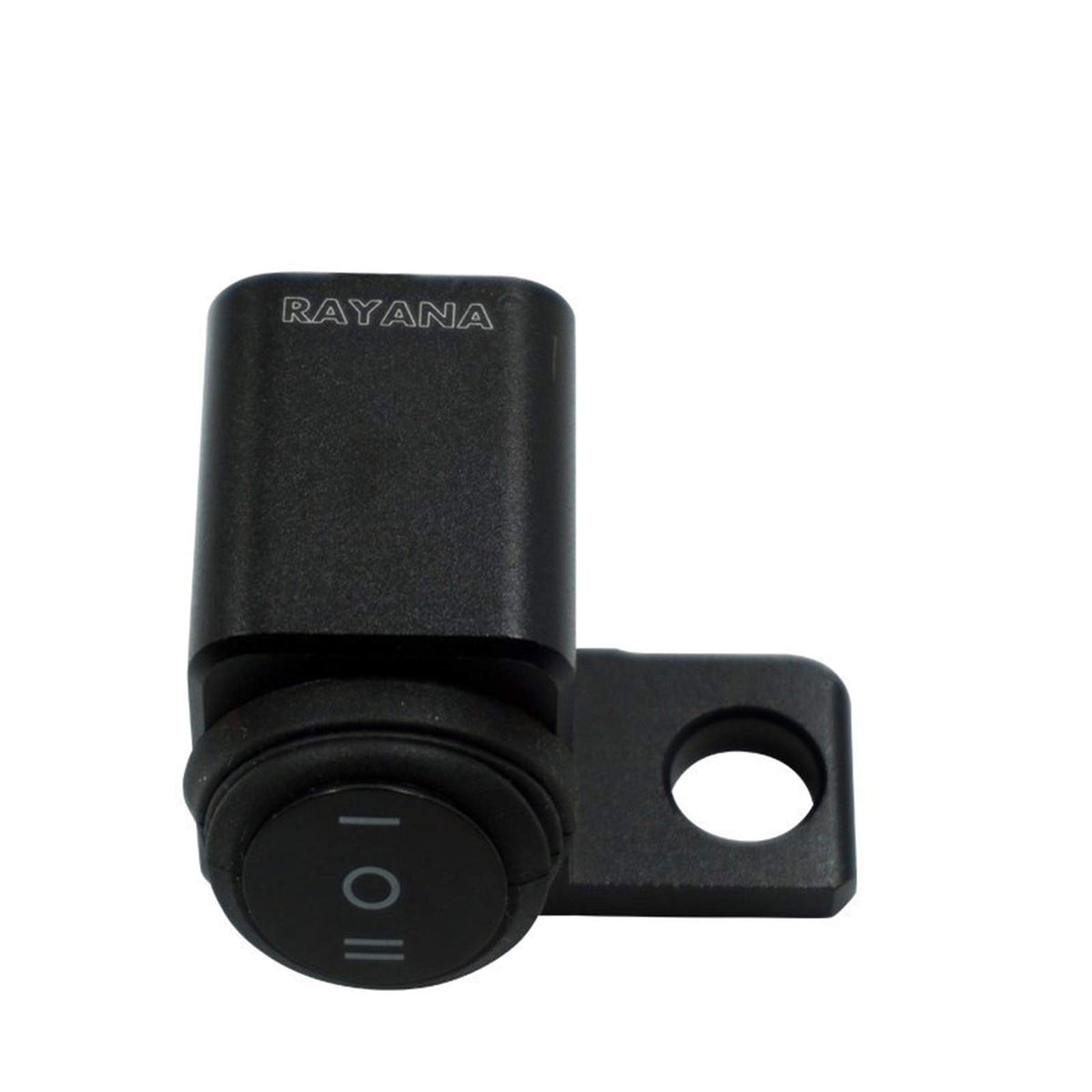 RAYANA 12V Motorcycle ATV 10mm Mirror Mount Switches Motorbike Headlight Hazard Brake Fog Lights ON-Off-ON Waterproof Switch Tog