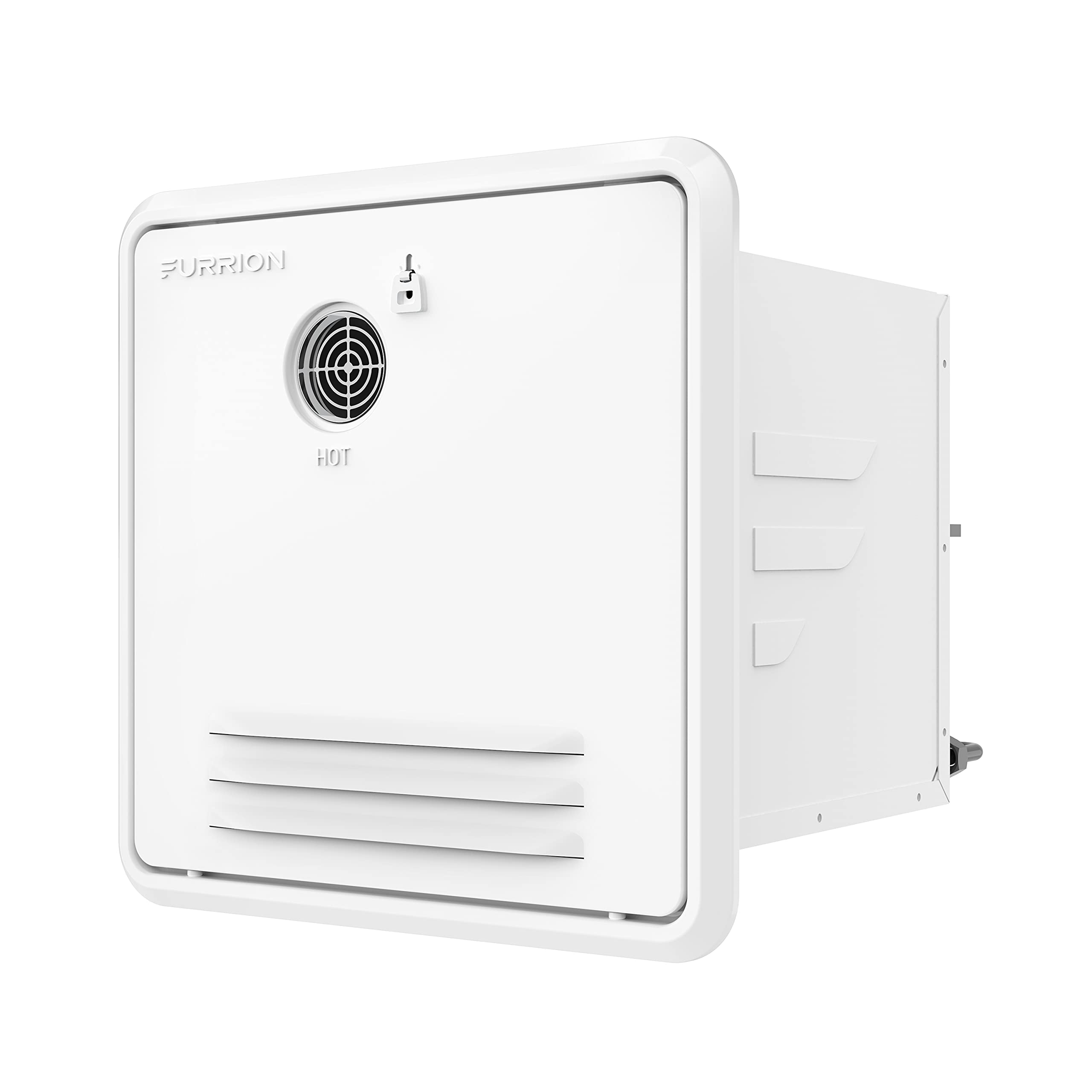 Furrion Rv Tankless Gas 60,000 Btu Water Heater - 16.14'' X 16.14'' White Door - 2.4 Gpm - Vortex Technology Steadies Temperatur
