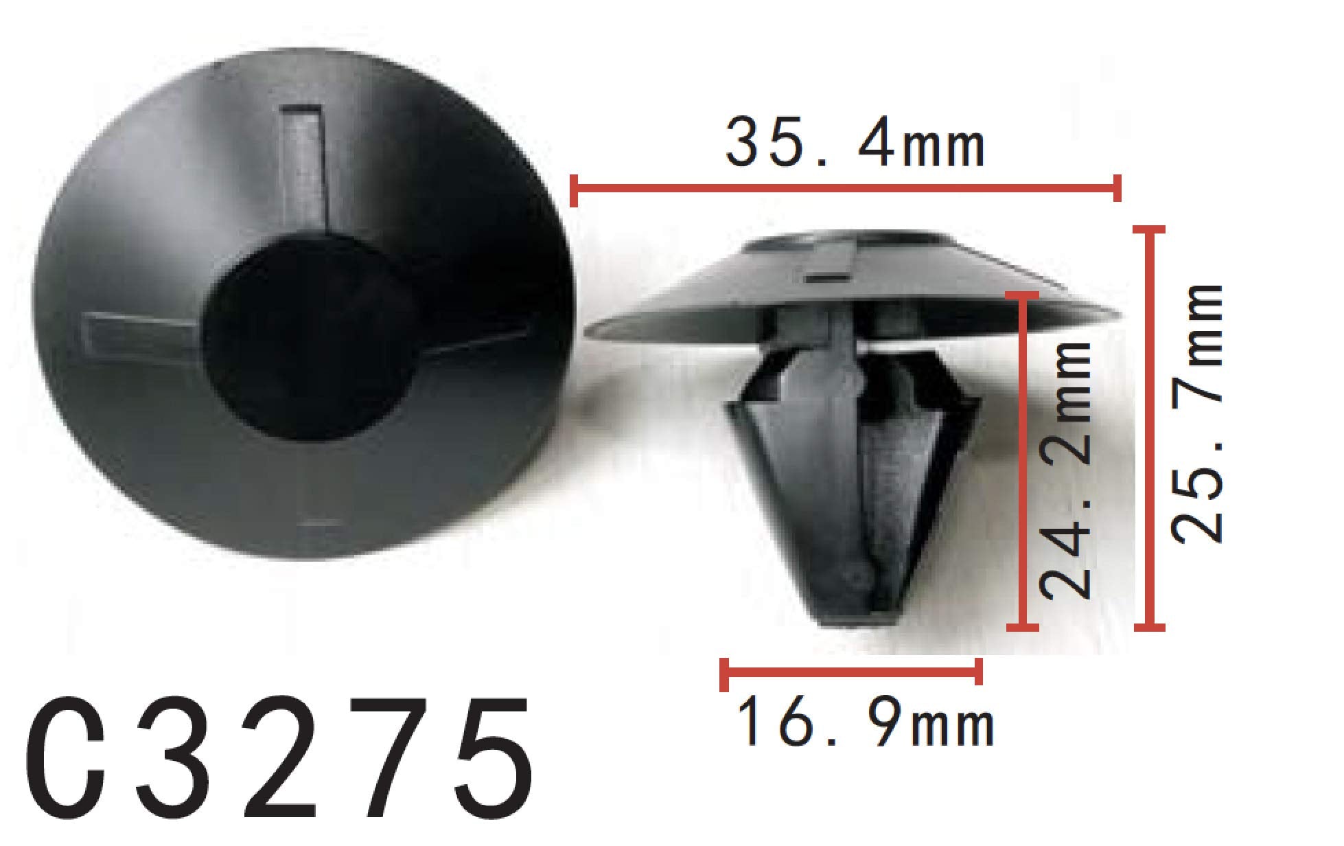 Autobahn88 Retainer Clip For Hood Insulation, Compatible With Renault Laguna Clio Iii (Oem: 7703077470) (Pack Of 20)