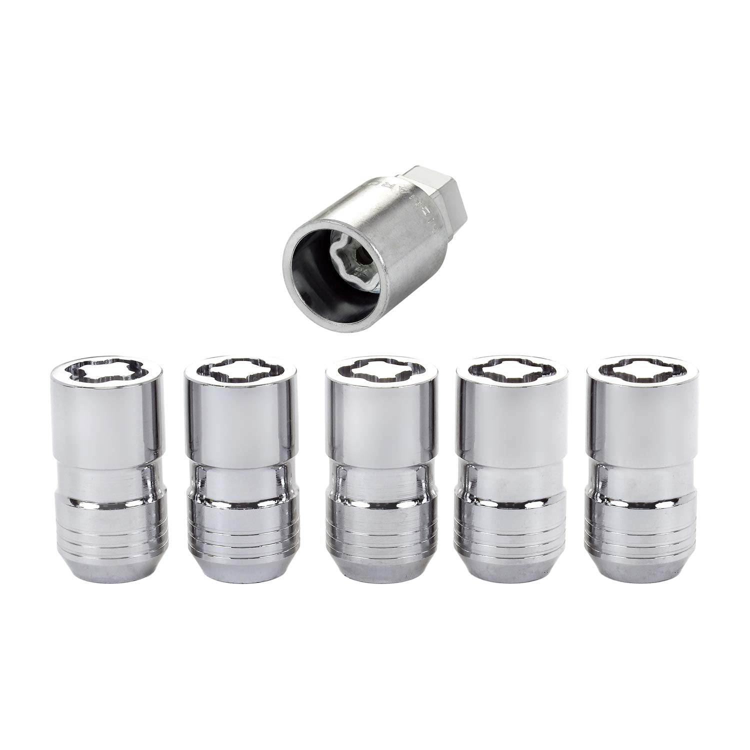Mcgard 24515 Chrome Cone Seat Wheel Locks (M14 X 1.5 Thread Size) - Set Of 5