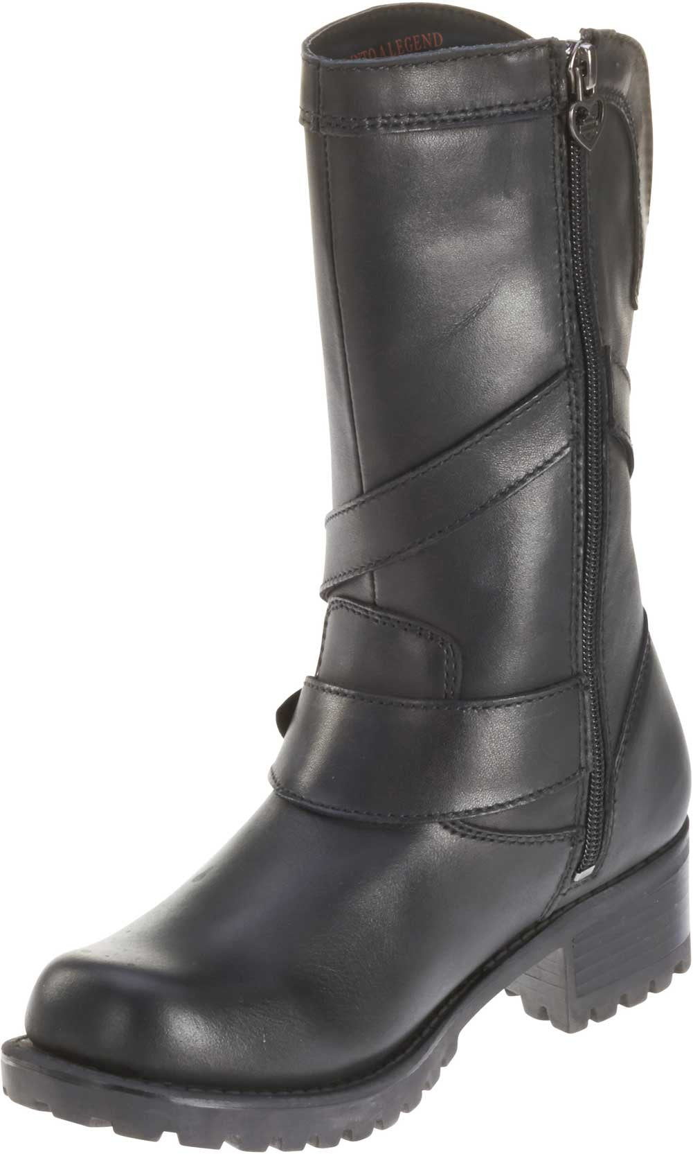 HARLEY-DAVIDSON FOOTWEAR Women's Amber Water Resistant Motorcycle Boot ,Black,9.5 M US