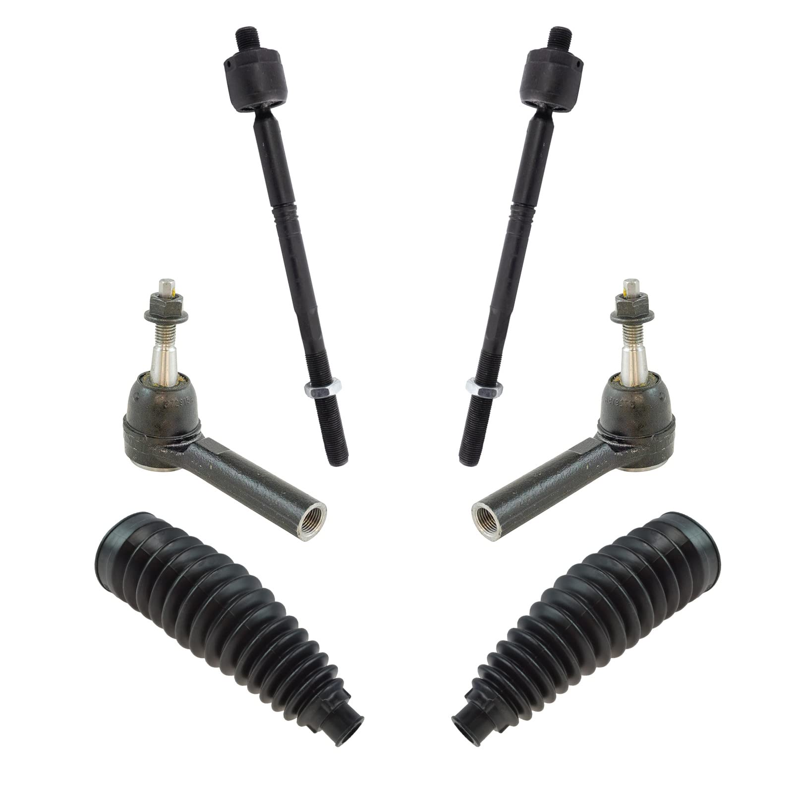 Trq Front Steering Kit Steering Rack & Pinion Bellow Tie Rod Compatible With 2012-2017 Buick Verano 2011-2015 Chevrolet Cruze 20