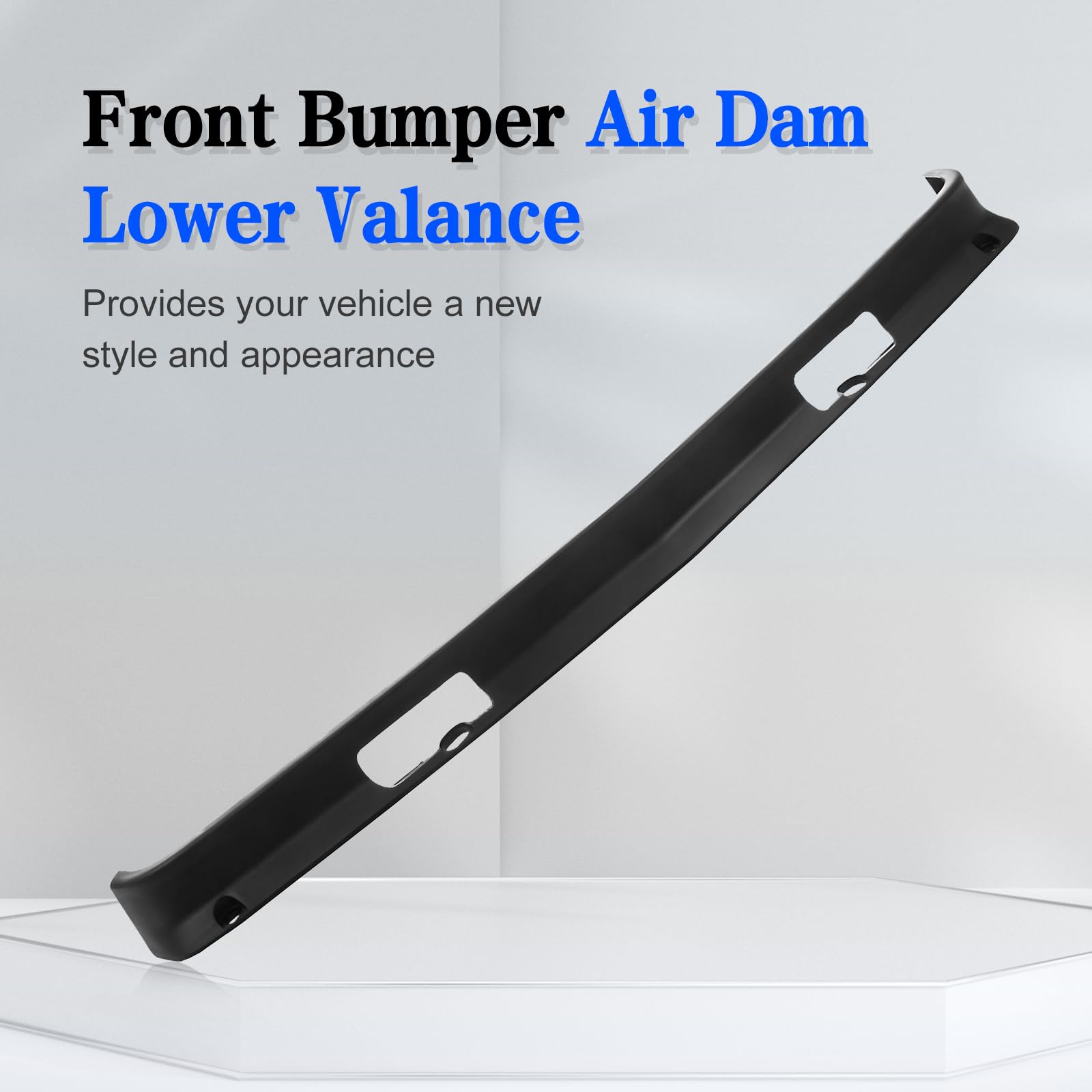 Carpartsdepot Front Bumper Air Dam Lower Valance W/Hook Holes Compatible With 1988-2000 Chevrolet C/K 1500 2500 3500 & 1992-1999