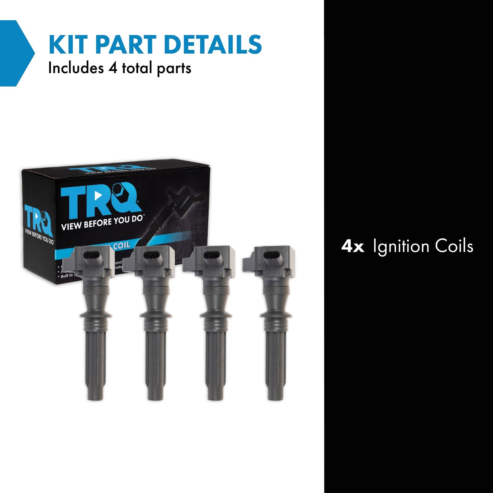Trq Ignition Coil Set Compatible With 2018-2021 Jaguar E-Pace 2017-2021 F-Pace F-Type 2018-2020 Xe Xf