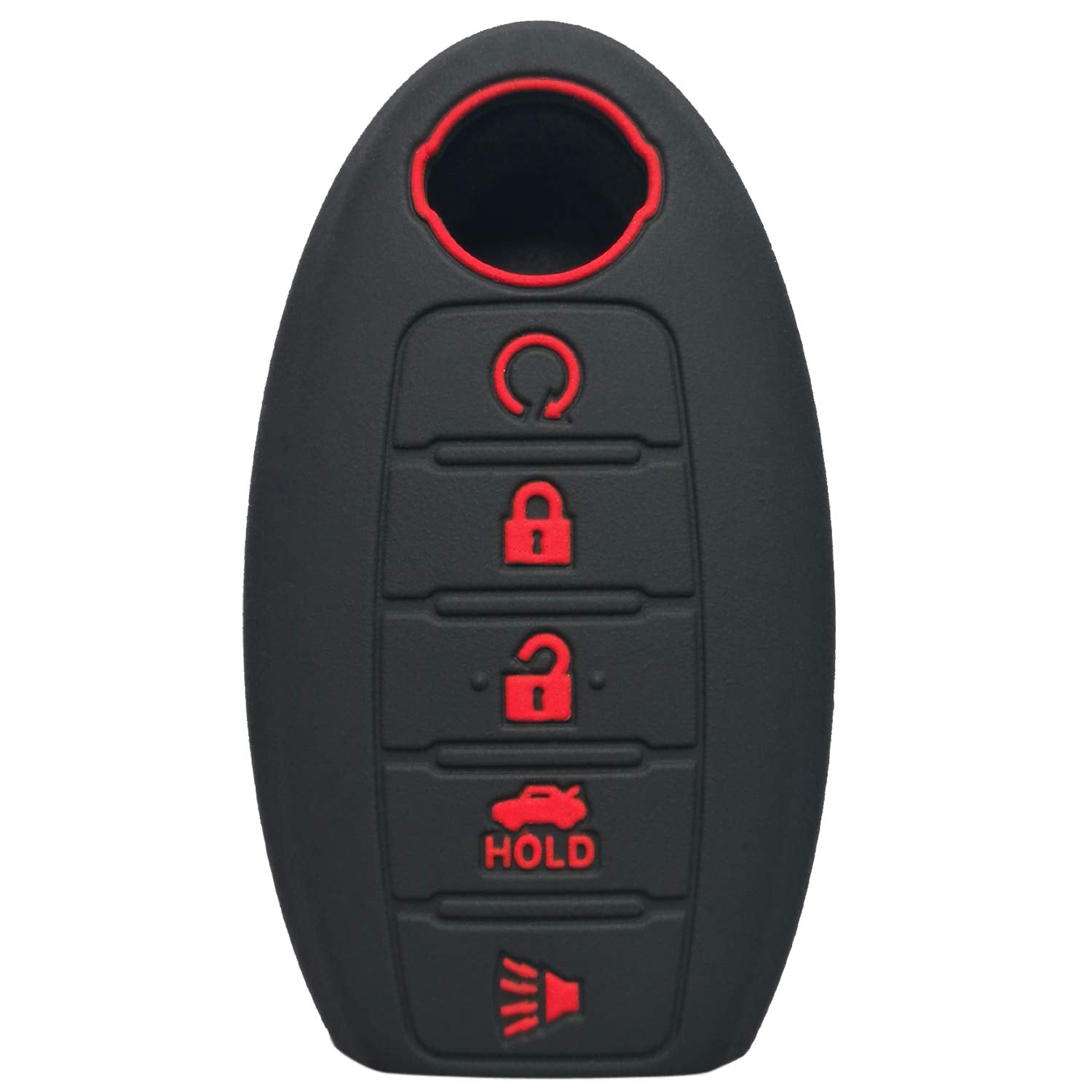 Coolbestda Black Rubber 5 Buttons Silicone Key Fob Skin Jacket Cover Case Keyless Entry Remote Protector Holder for 2017 2018 20