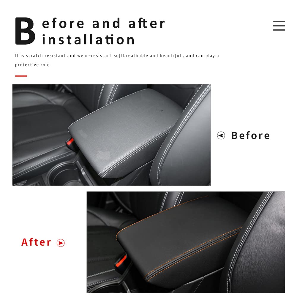 INTGET Car Ceter Console Armrest Cover for 2024 Subaru Forester Accessories 2019 2020 2021 2022 2023 Leather Middle Arm Rest Box