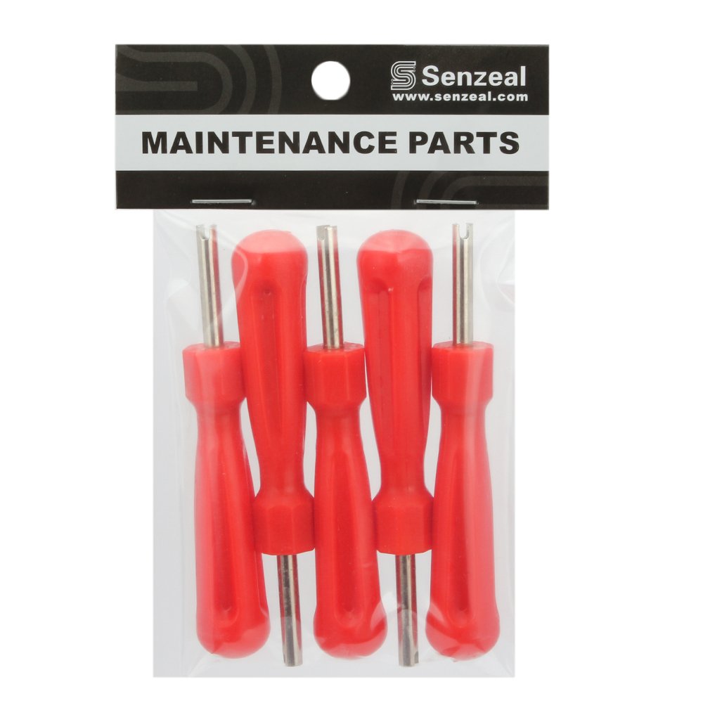 Senzeal 5Pcs Plastic Handle Car Valve Core Removal Single Head Tire Repair Tools