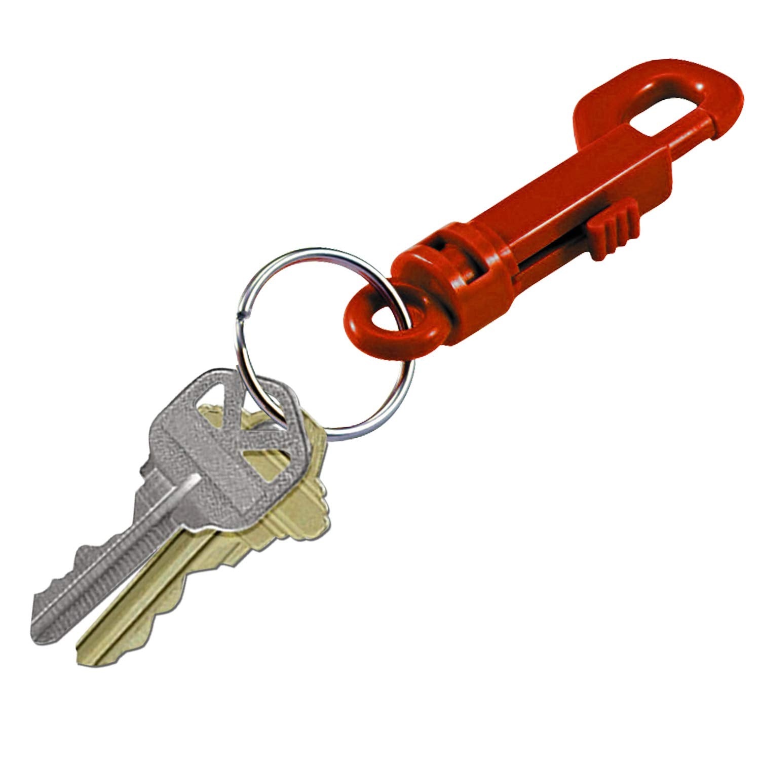 Lucky Line Plastic Key Clip For Backpacks, Belts, Keys, Party Favors, Arts And Crafts, Red, 25 Per Bag (41570)