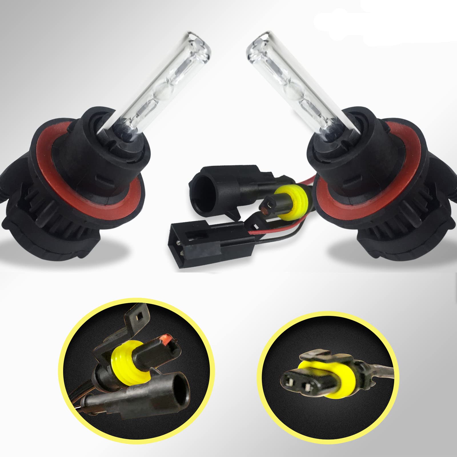 Innovited Hid Xenon H13 9008 5000K Bi Xenon Hi/Lo Dual Beam Replacement Bulbs 2Pcs