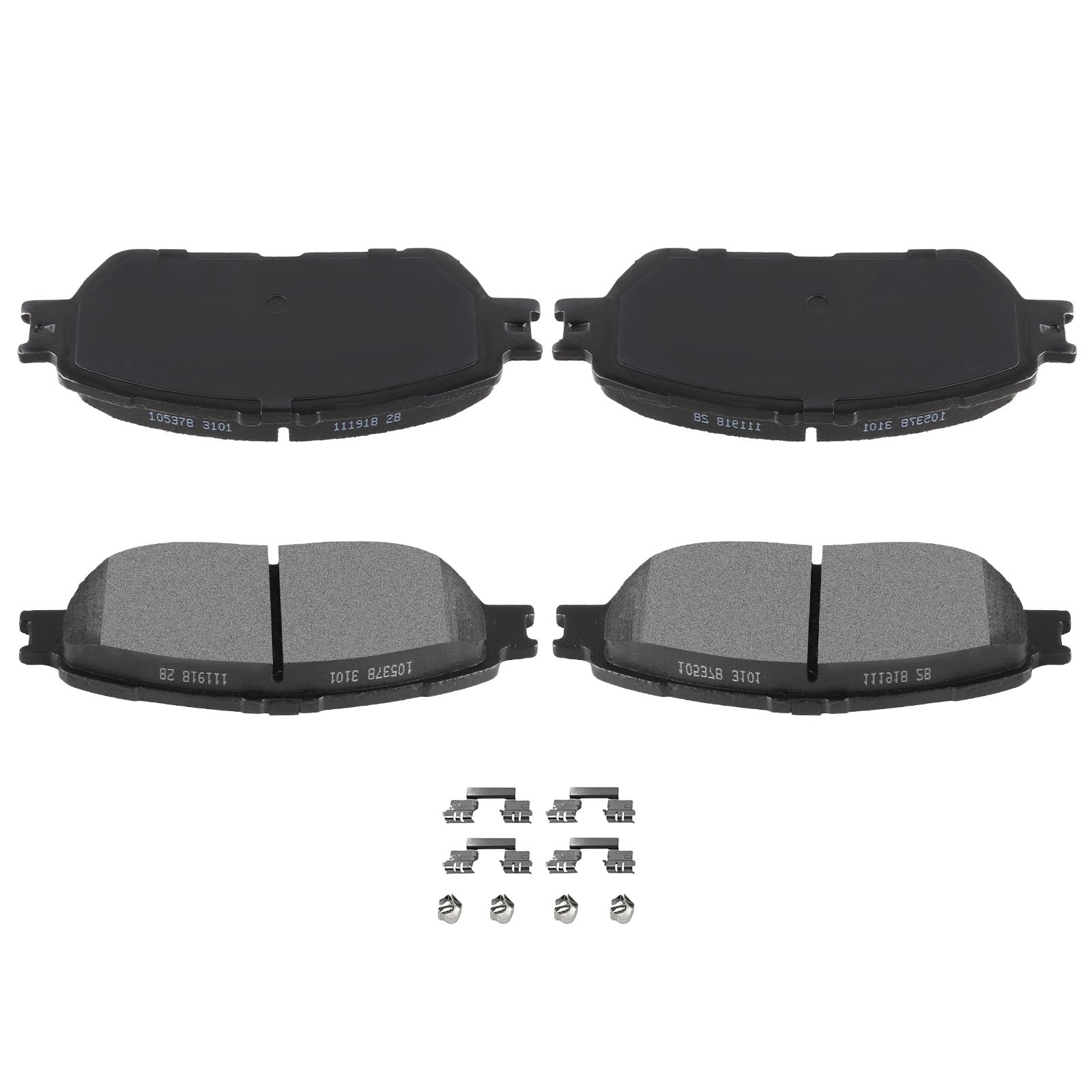 Automuto 4Pcs Front Semi-Metallic Disc Brake Pads Set D906 For Lexus Es300 Es330 For Toyota Avalon For Camry For Sienna Solara F
