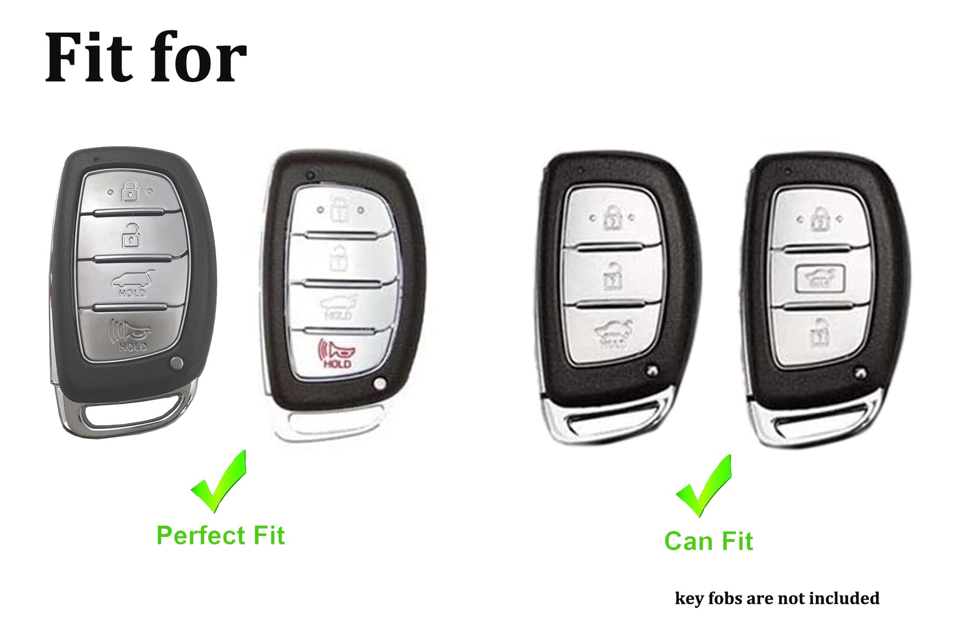 Arruweer Key Fob Cover For Hyundai Soft Tpu Key Fob Case Holder Compatiable With Hyundai Sonata Elantra Elantra Gt Ioniq Tucson