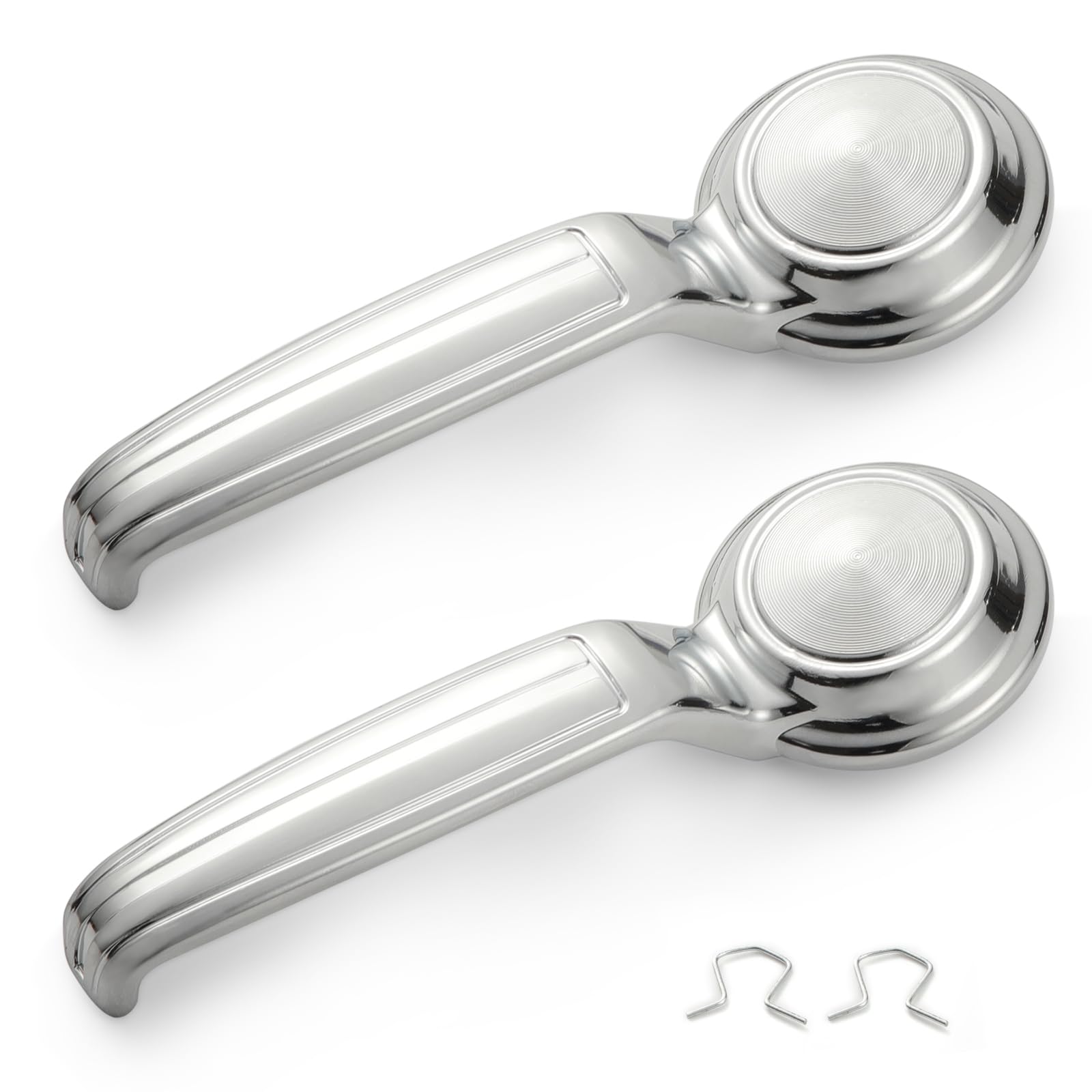 Lcyolada Window Crank Handle & Interior Door Handle Set For 1967-1996 Buick/Chevrolet/Gmc Trucks Suvs Models,Chrome,Set Of 4