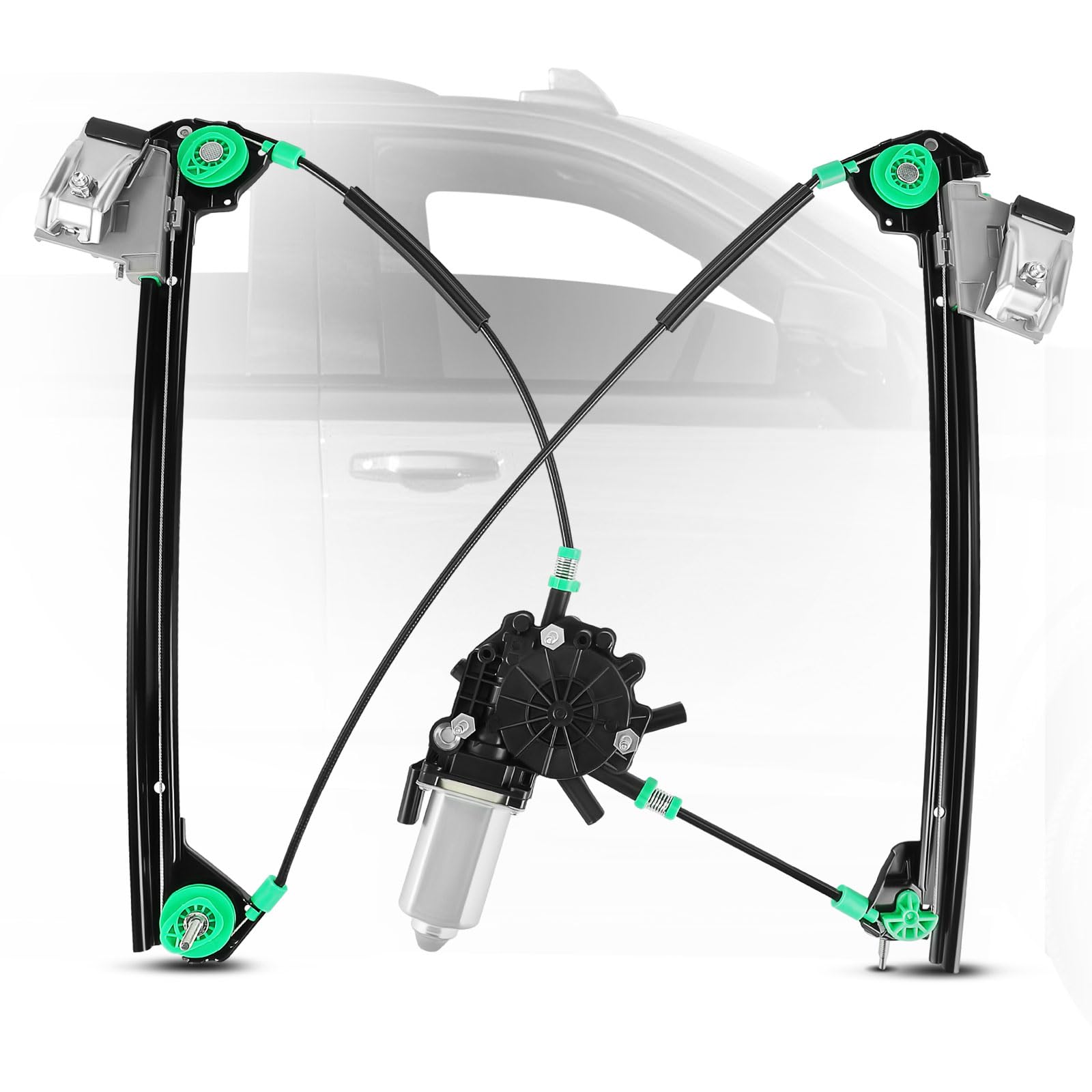 YHTAUTO Front Passenger Side Power Window Regulator With 2-Pin Motor Assembly Compatible with Chevrolet Corvette 1997-2004 V8 5.