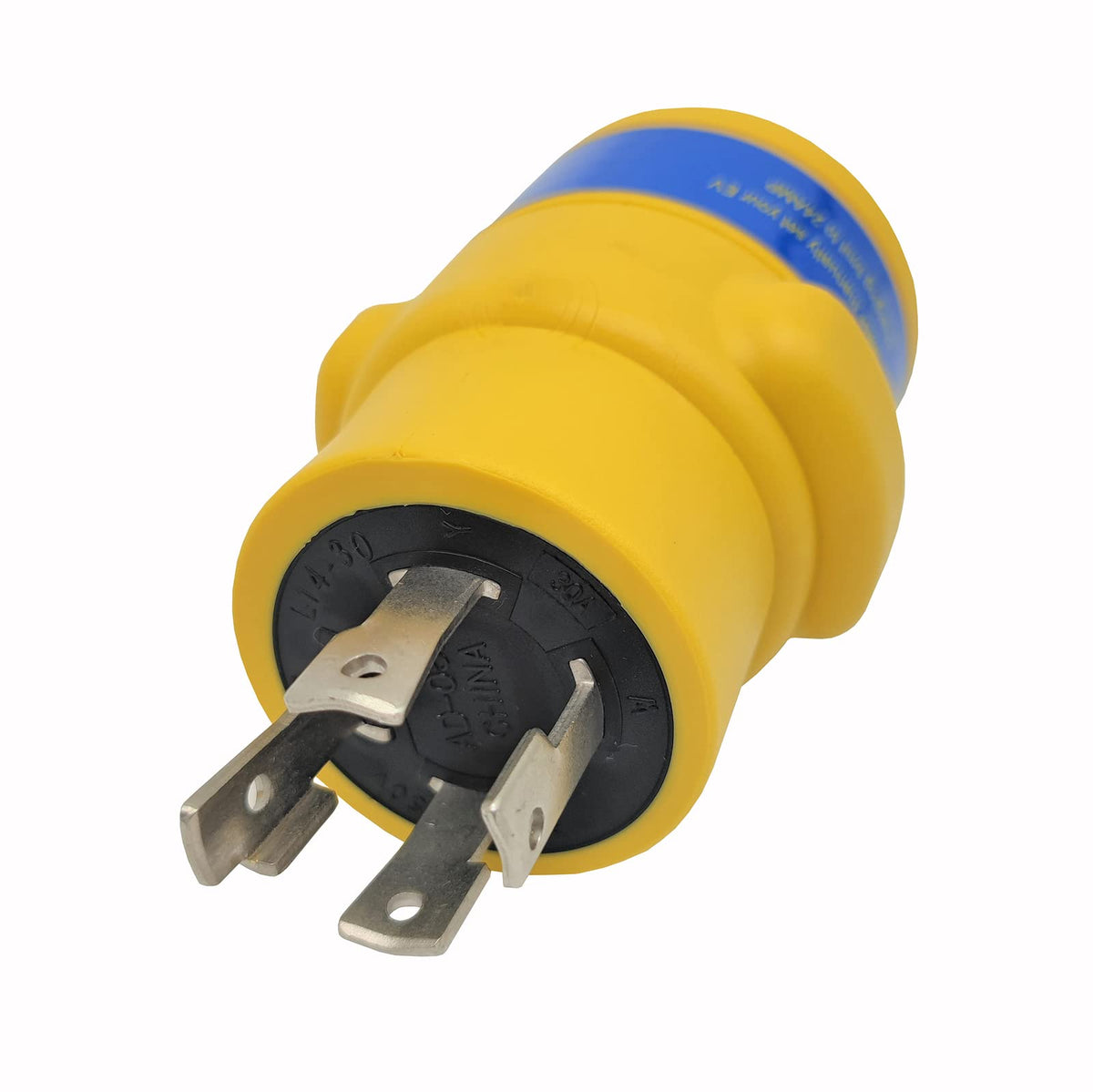 Parkworld 691944 Power Adapter 4-Prong Generator 30A Locking L14-30P Male To Rv/Ev 50 Amp 14-50R Female (Yellow)