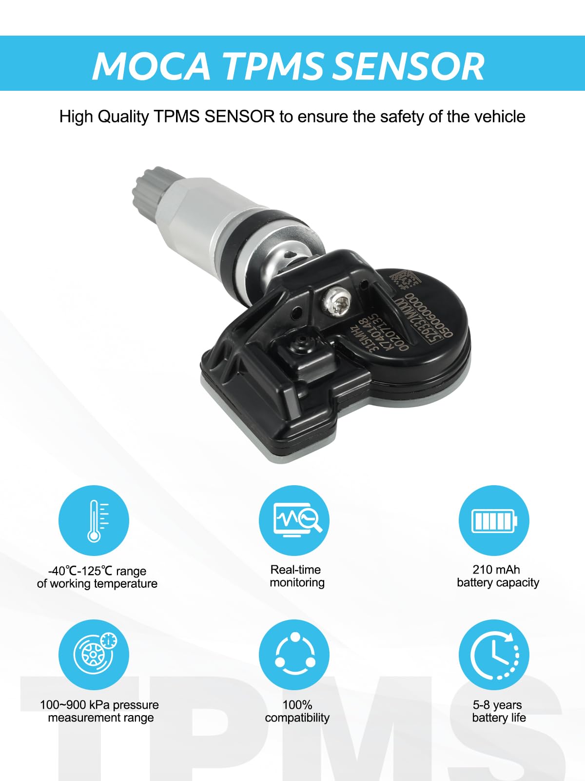 TAUTOY Upgrade 529332M000 TPMS Tire Pressure Monitoring Sensor for Kia Cadenza Forte Optima Sorento Soul, Hyundai Accent Sonata