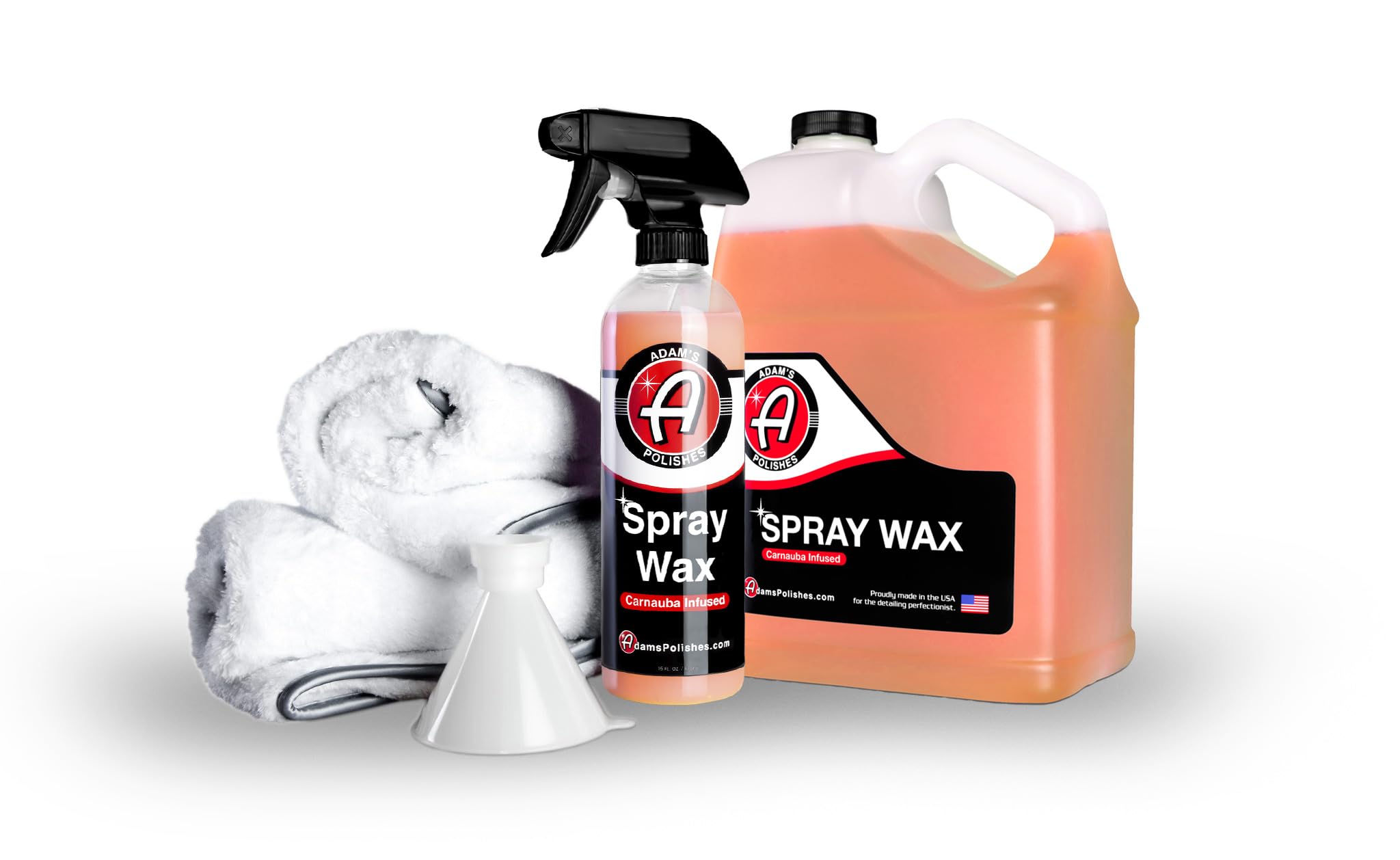 Adam'S Polishes Spray Wax Kit - Advanced Carnauba Car Wax | Car Spray Polish | During Car Wash Paste Wax Clay Bar & Buffer Polis