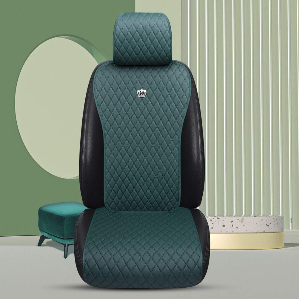 Red Rain Universal Seat Covers For Cars Leather Seat Cover With Crown Army Green Seat Covers 2/3 Covered 11Pcs Fit Car/Auto/Suv