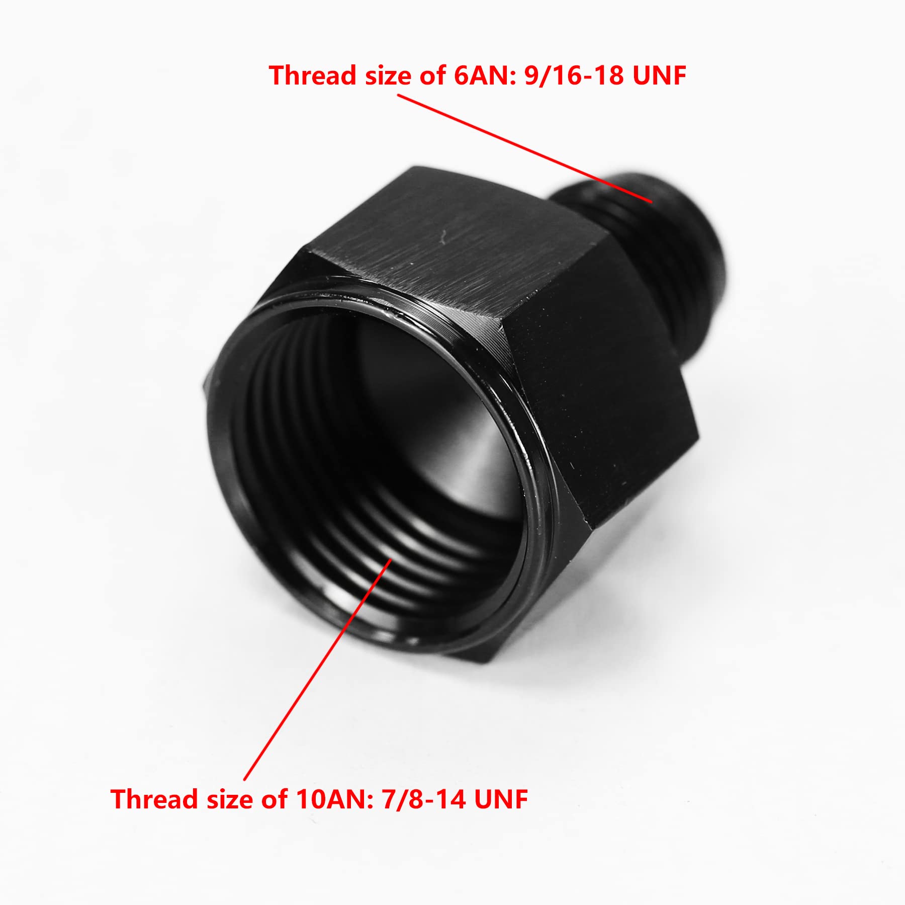 Ucreative 10An Female To 6An Male Flare Reducer Adapter - 2Pcs