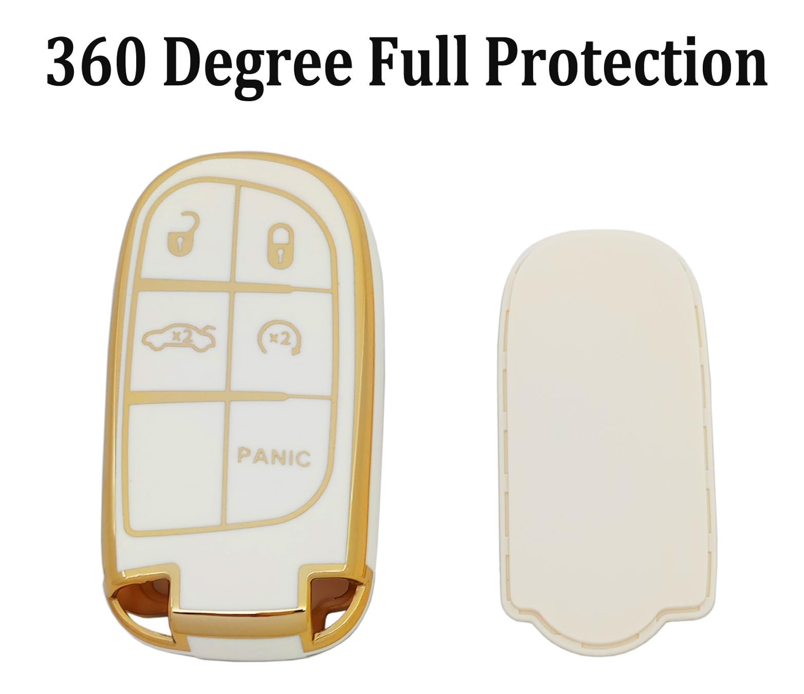 Arruweer Key Fob Cover For Dodge Jeep Soft Tpu Key Fob Case Holder Protector Compatiable With Dodge Challenger, Durango, Charger