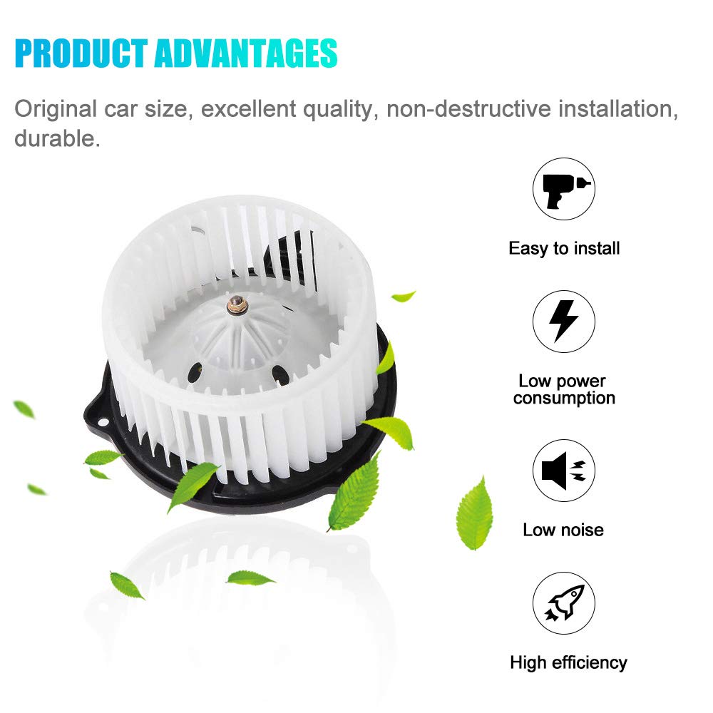 AC Heater Blower Motor with Fan Replacement for 2002-2008 Dodge Ram 1500 2500 3500, 2002 2003 2004 Jeep Grand Cherokee Replaces