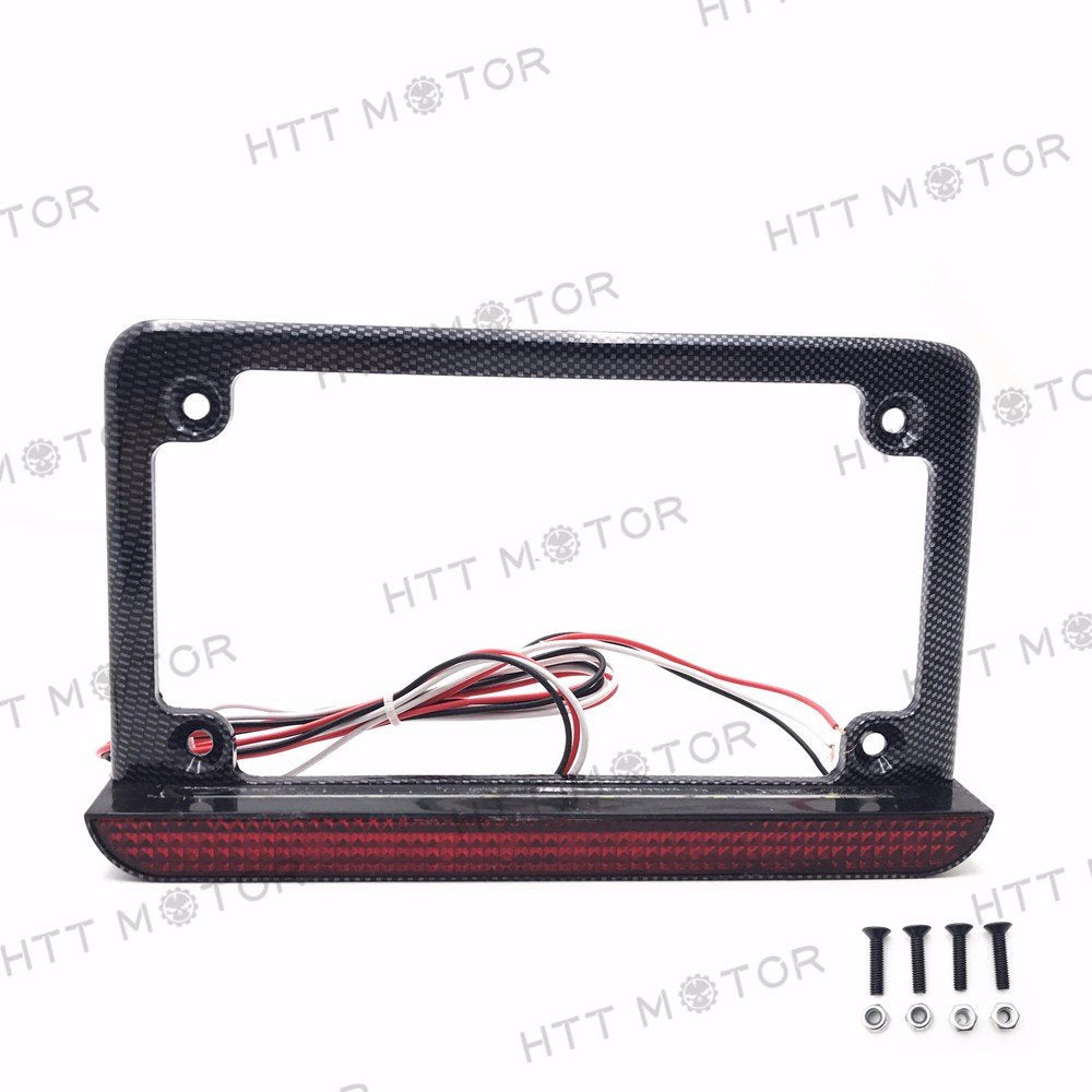 Httmt Mt294-002- 7''X4'' License Plate Frame 6'' Led Compatible With /Suzuki/Yamaha/Kawasaki/Harley