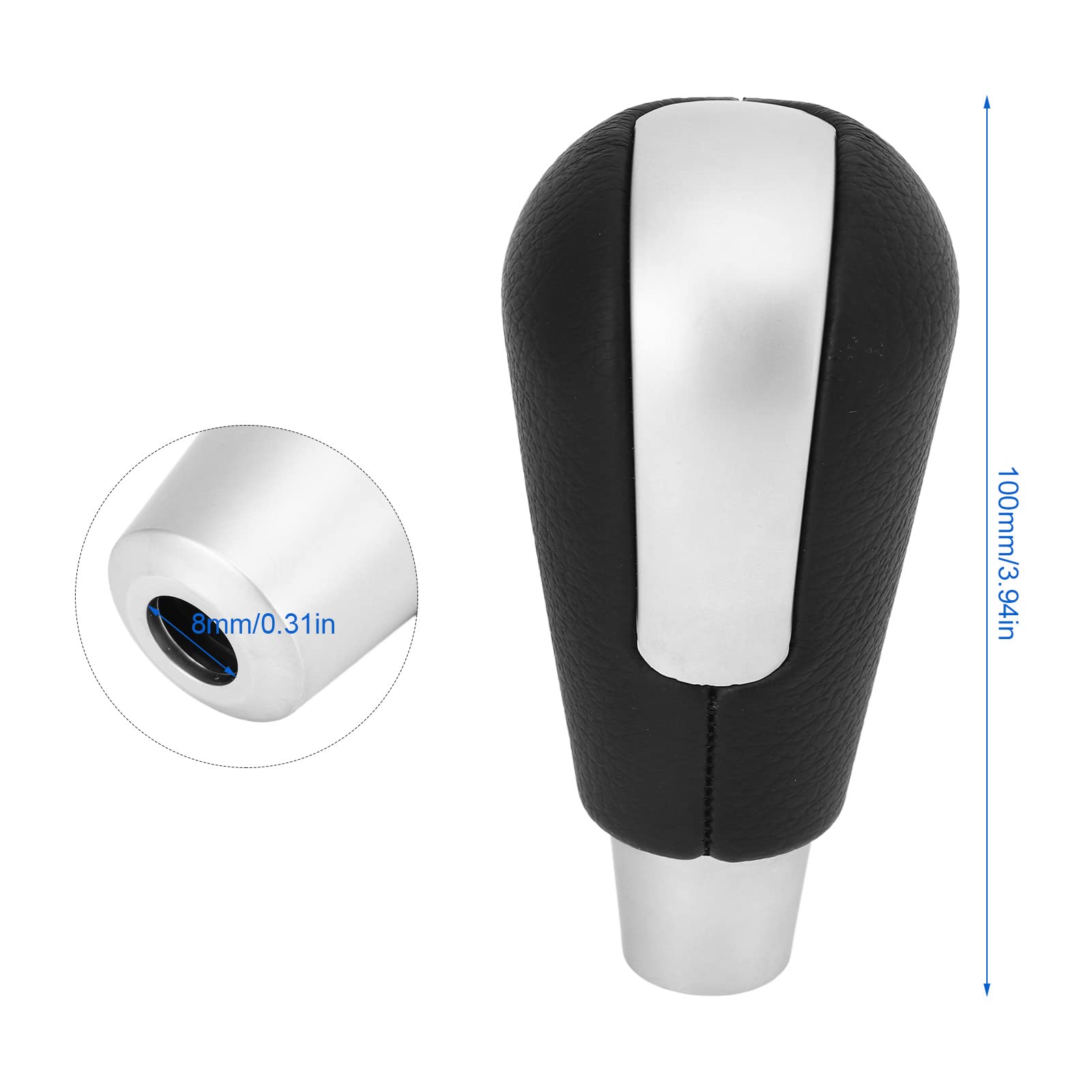 Aramox Car Gear Shift Knob, Manual Gear Shifter Knobs, Leather Gear Shifting Handle Gearstick Head Shift Lever Knob Replacement For Mazda 3 2008-2011 (Matte)