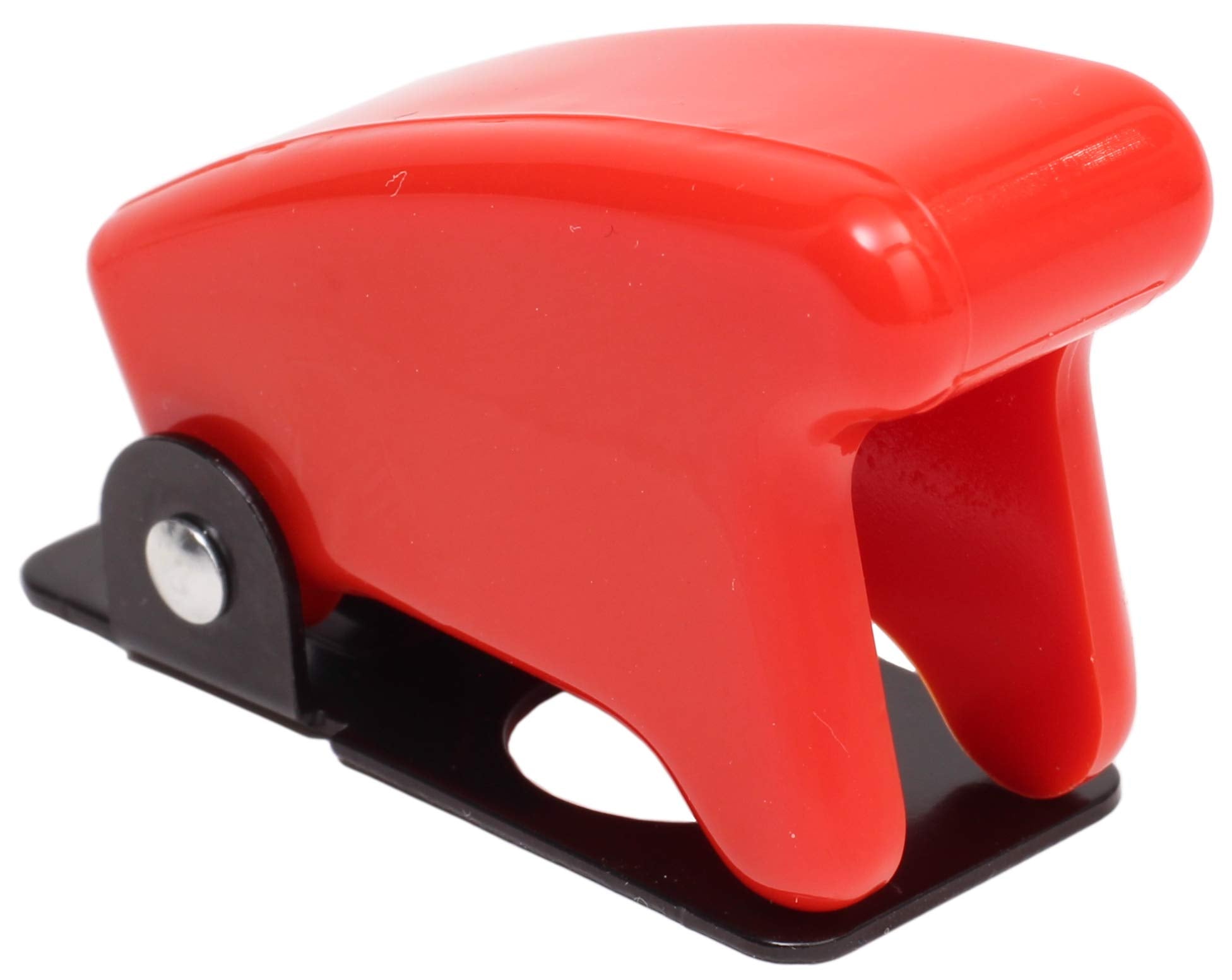 Fastronix Spst On-Off Heavy Duty Ac/Dc 20A Toggle Switch With Red Aircraft Safety Cover