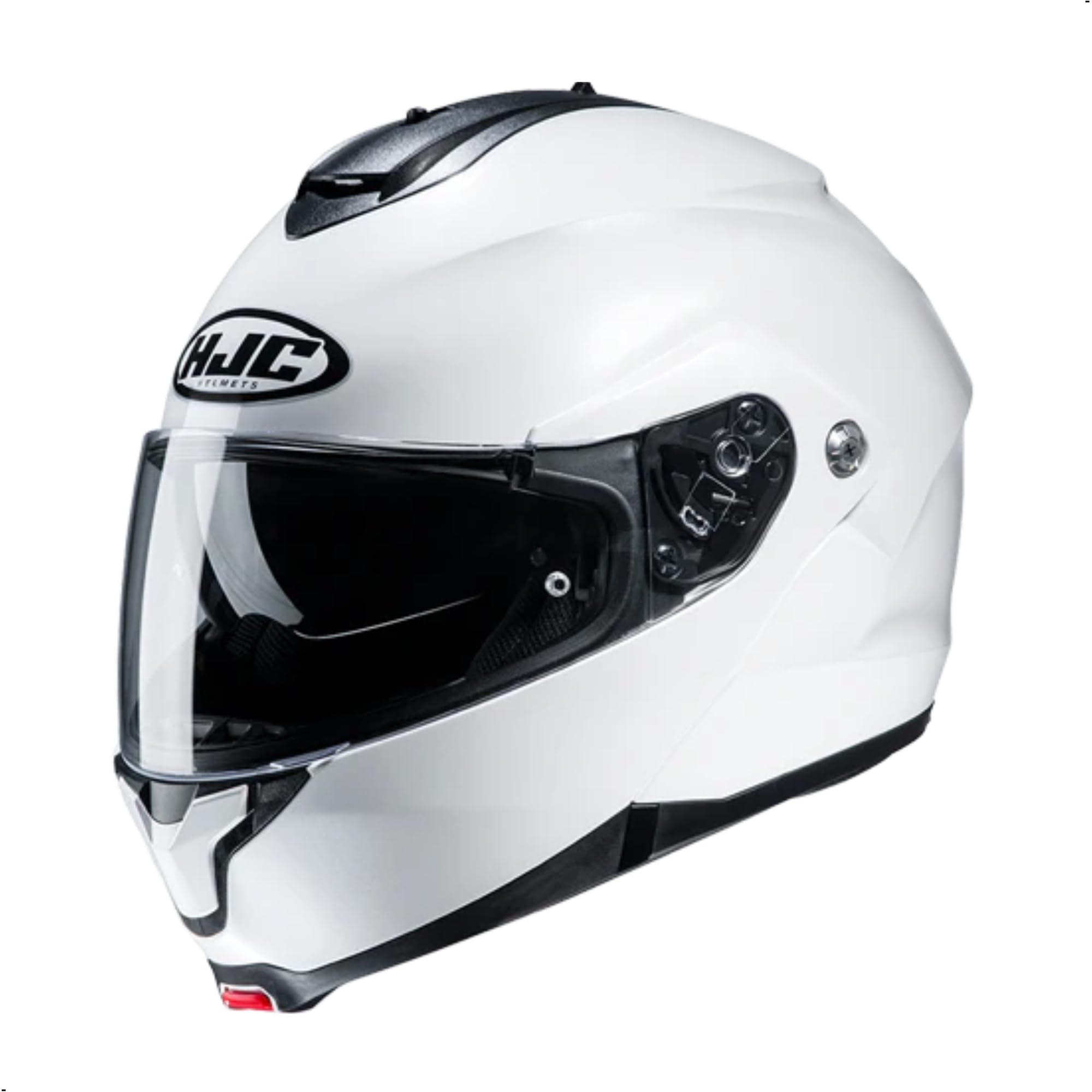 Hjc C91 Solid Modular Motorcycle Helmet With Hj-17 Pinlock Shield, Dot Approved(White, Large)