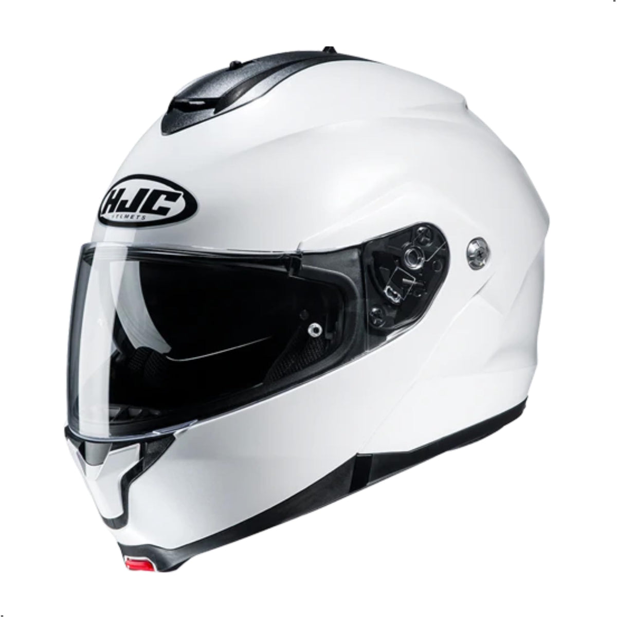 Hjc C91 Solid Modular Motorcycle Helmet With Hj-17 Pinlock Shield, Dot Approved(White, Large)