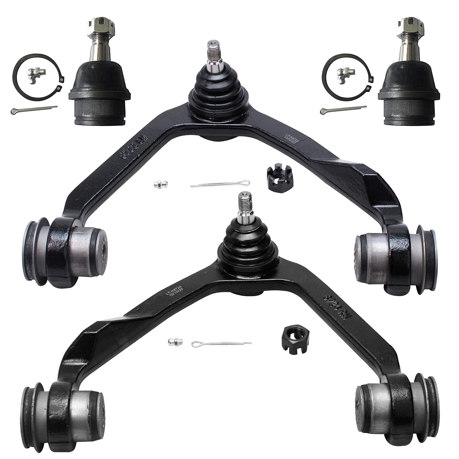 Detroit Axle 14pc 4WD Front Suspension Kit for Ford F-150 F-250 Expedition Navigator - Includes Control Arms, Ball Joints, Sway Bars, Tie Rods