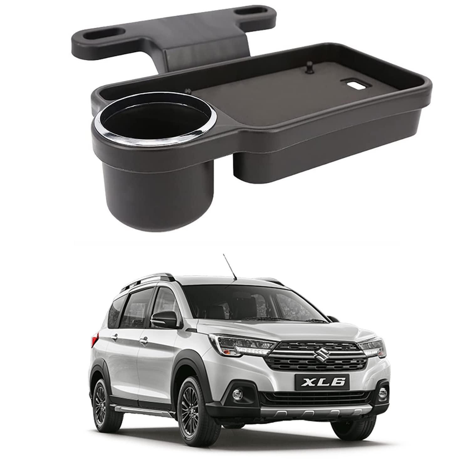 Oshotto (FT04) Foldable Car Auto Headrest Rear Back Seat Table Drink Food Cup Tray Holder Compatible with Maruti Suzuki XL6  B