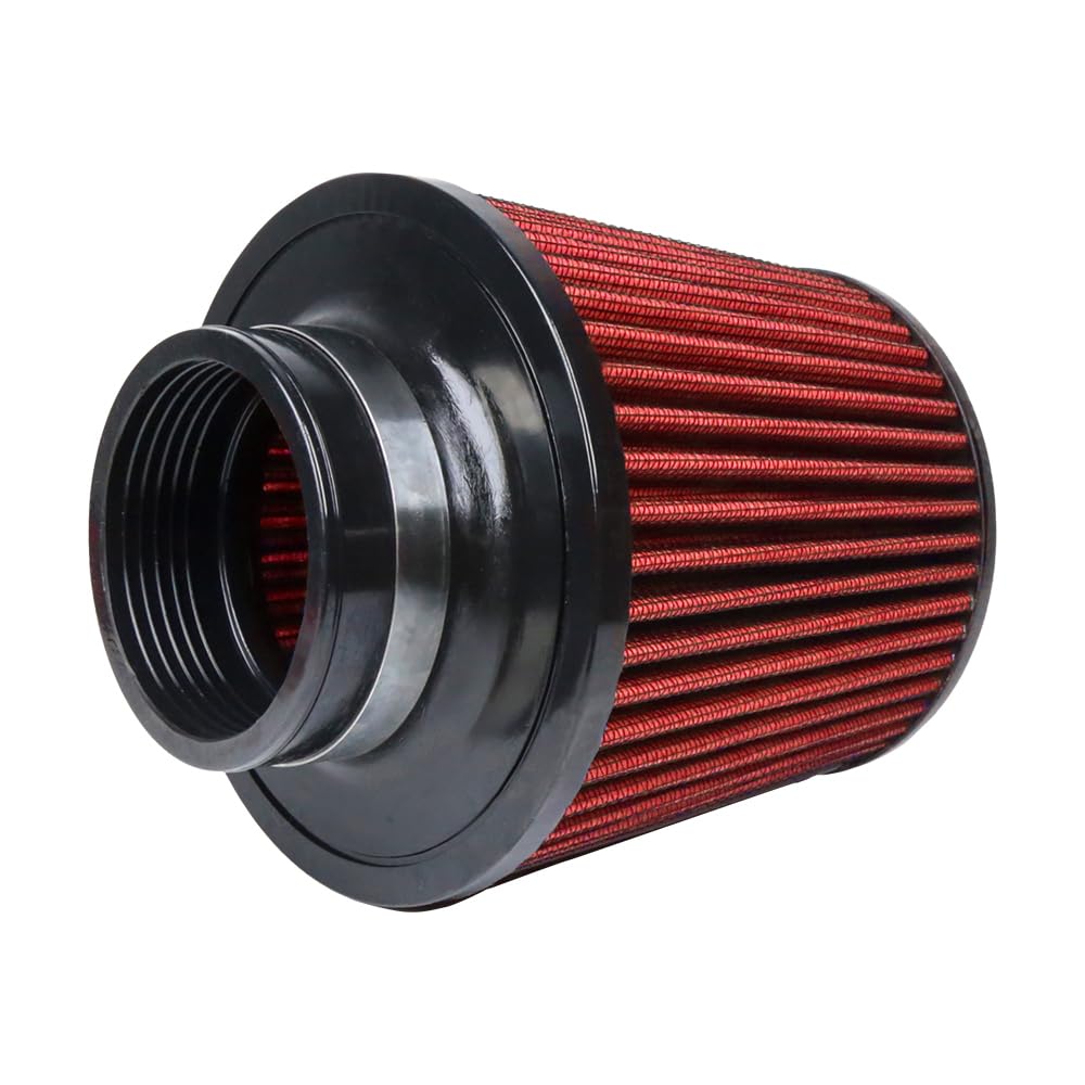 Kyostar Universal Carbon Fiber 3 Inch 76Mm Air Intake Cone Filter Replacement Quality Dry Air Filter, Red