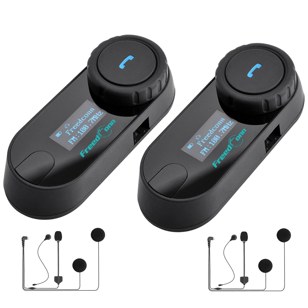 FreedConn Motorcycle Bluetooth Headset TCOM SC Helmet Intercom 3 Riders Paring 800M 2 Riders Talking Motorcycle Communication Sy