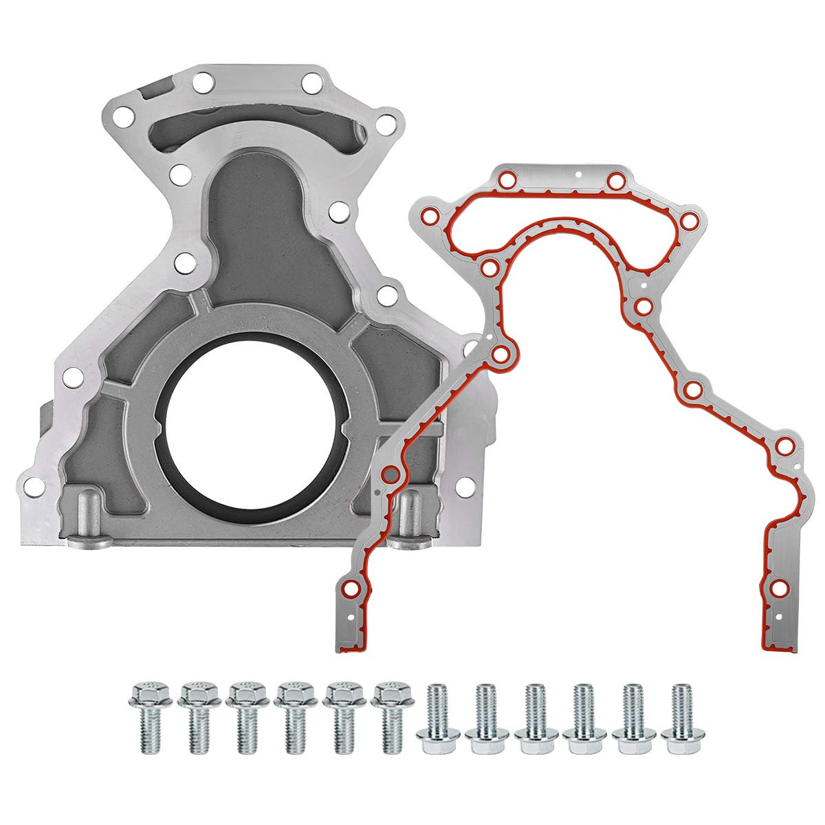 A-Premium Rear Main Seal Cover Kit [Ohv, 8Cyl 4.8 5.3 5.7 6.0 6.2 7.0L] Compatible With Chevy & Gmc & Cadillac & Hummer & Isuzu 
