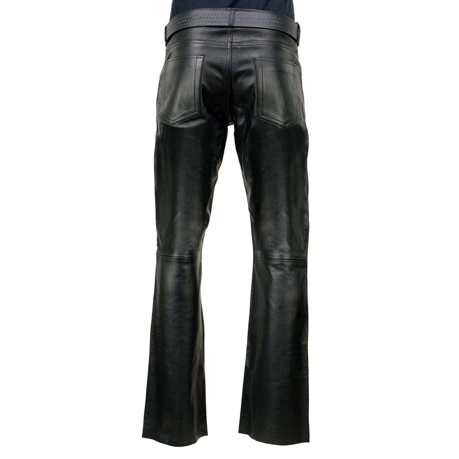 Milwaukee Leather | Classic Fit 5 Pocket Leather Pants for Men - Premium Leather Motorcycle Riding Pants - LKM5790-36