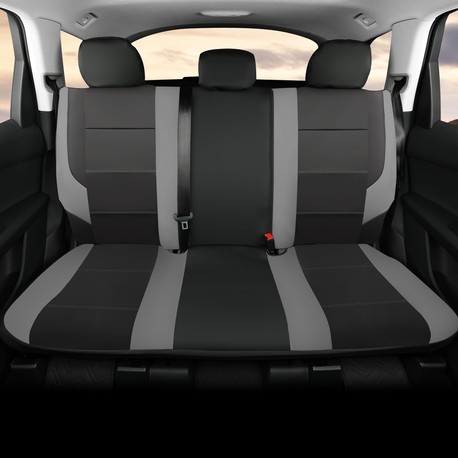 GIANT PANDA Full Set Car Seat Covers Custom Fit Toyota Tacoma 2016 2017 2018 2019 2020 2021 2022 2023 Double & Crew Cab and Exte