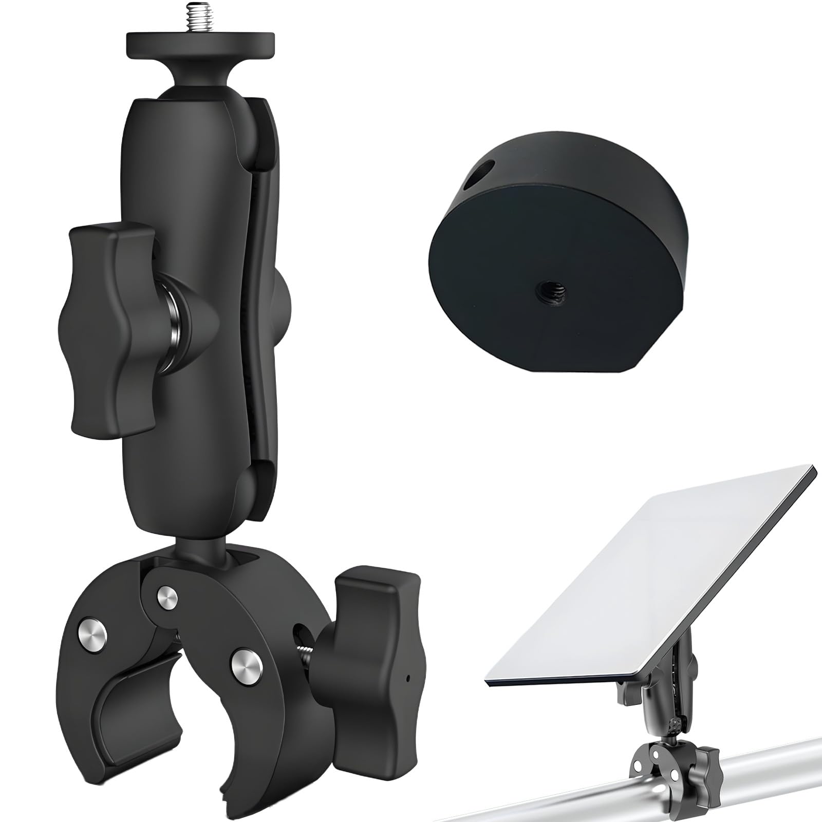 Starlink Mini Pole Mount for RV Pole Roof Rack Ladder Yacht Camper, Universal Adjustable Angle Clamp Mount for Starlink Mini, St