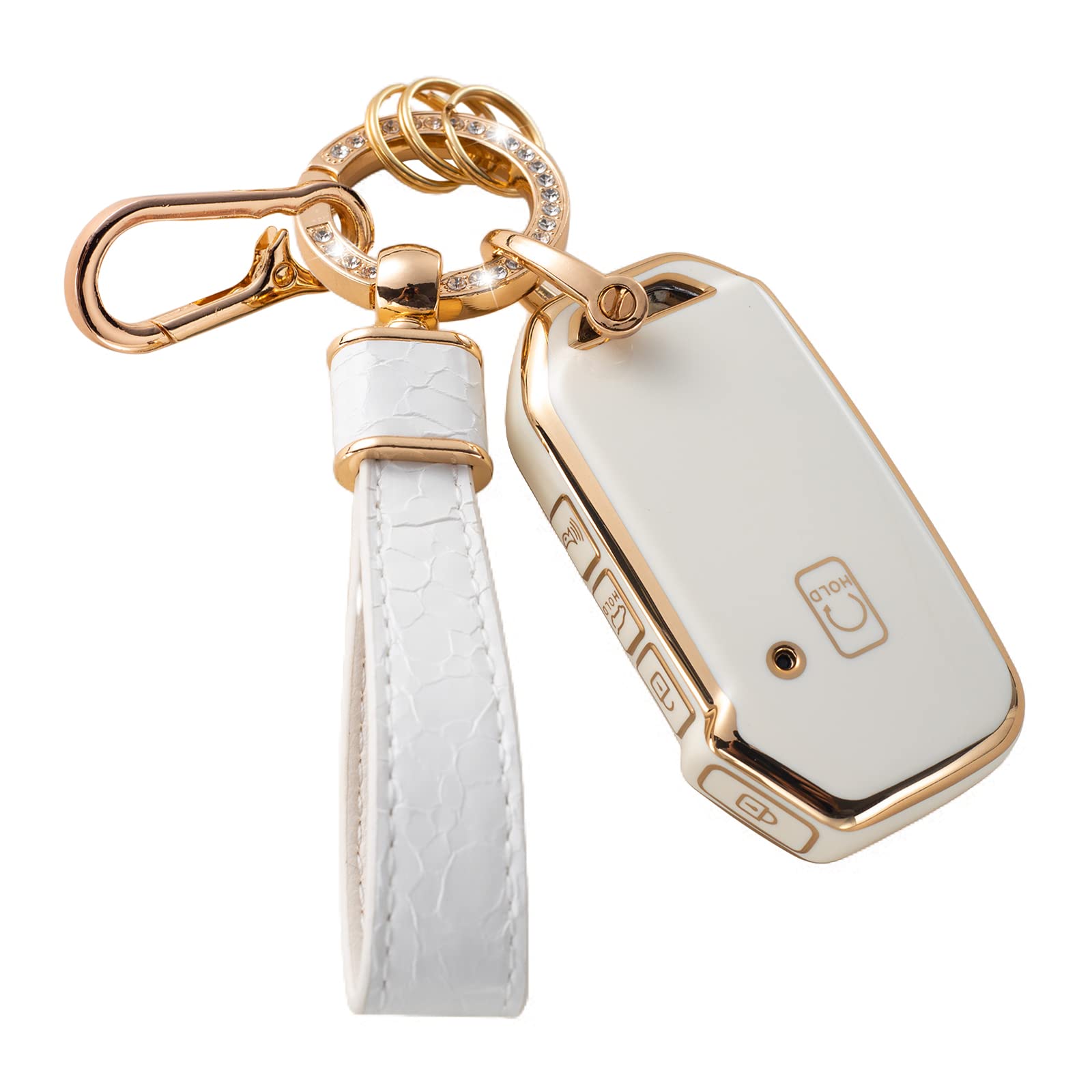 Cacarlike For Kia Key Fob Cover With Kia Keychain, Car Key Fob Case Compatible With Kia Cerato Ceed Forte Niro Sorento Seltos Sp