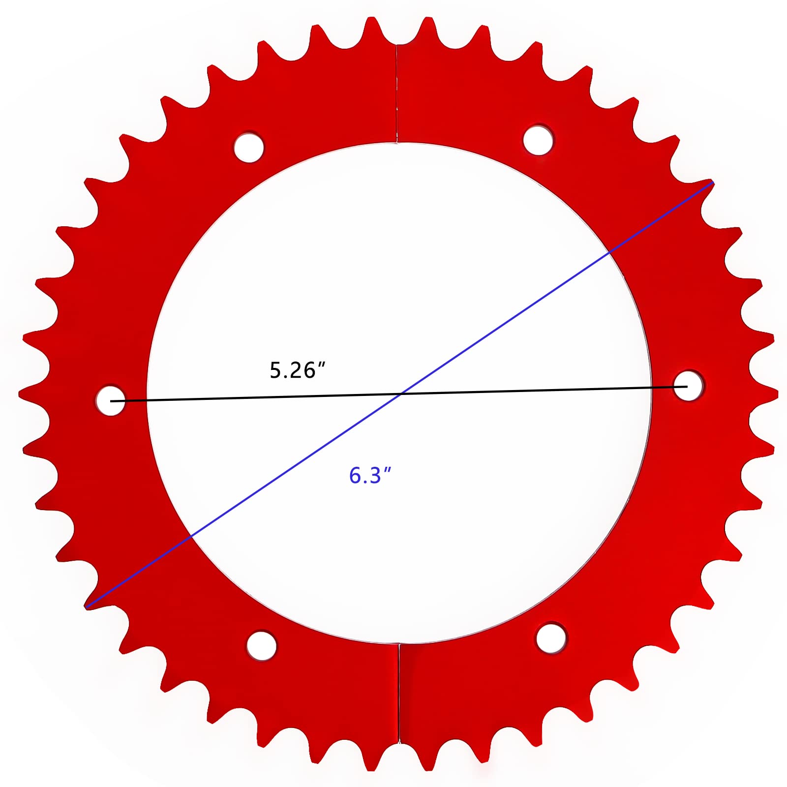 Split Sprocket 42 Tooth For #40 Pitch Chain Sprockets For Go Carts And Mini Bikes