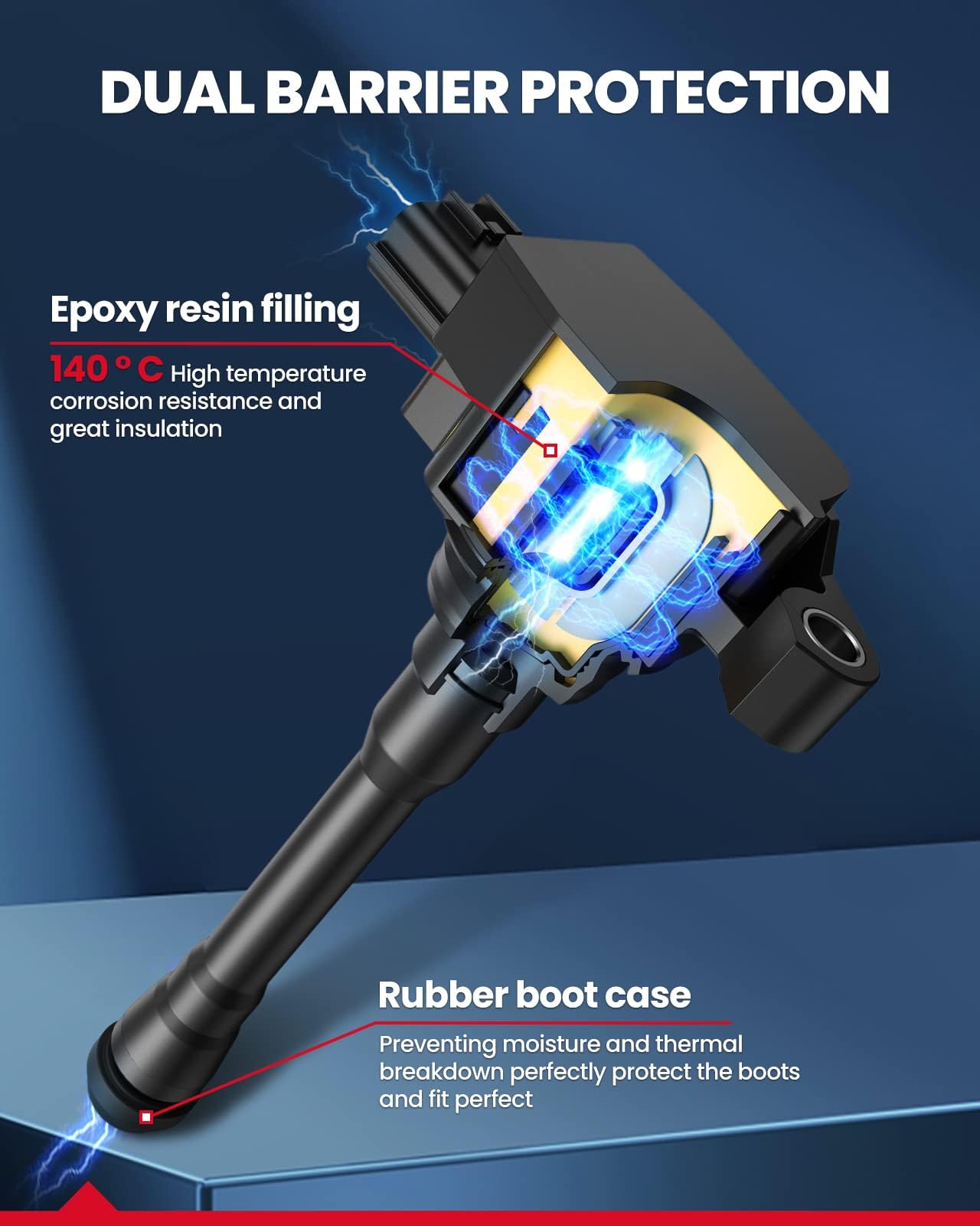 KAX UF348,UF363 Ignition Coil 6 Packs Fit for Maxima 2000,I30 2000