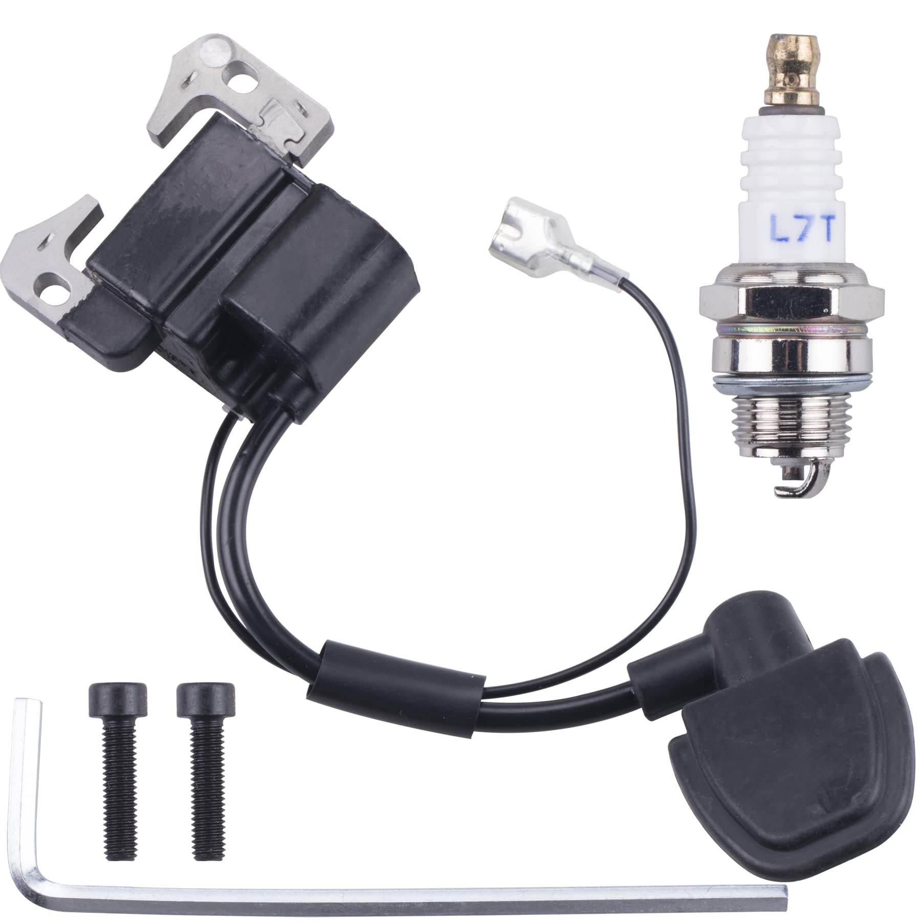 Jingke 2-Stroke Engine Ignition Coil For 33Cc 43Cc 47Cc 49Cc 50Cc Mini Moto Dirt Pocket Bike Chopper Scooter Kids Quad Atv Minimoto Mini Bike Dirt Bike